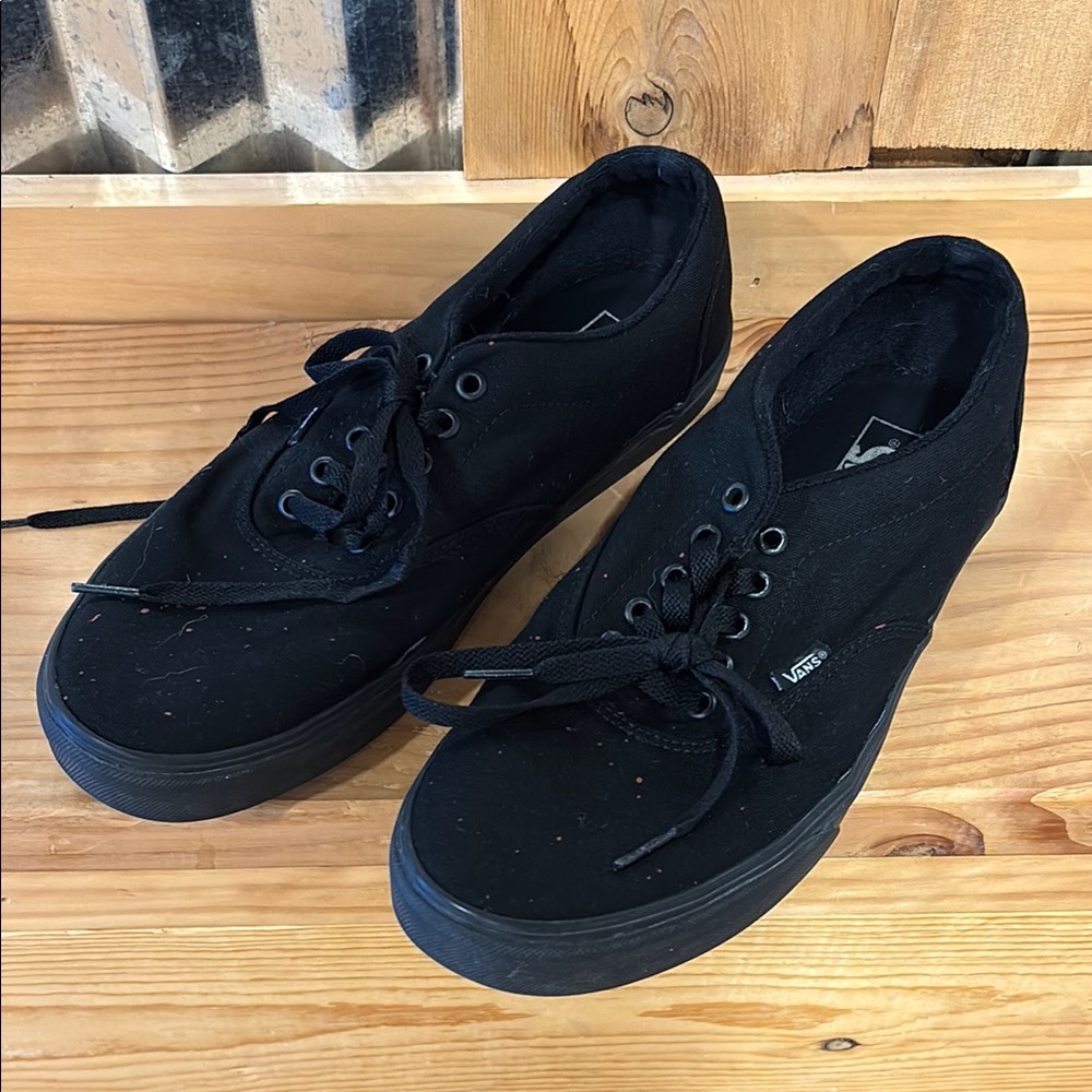 Vans All-Black Canvas Shoes